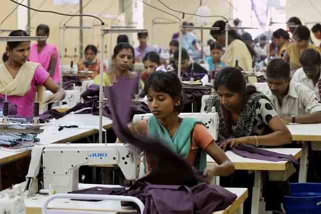 A garment factory. (Manjunath Kiran/AFP via Getty Images)