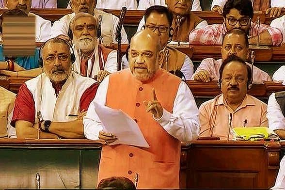 Union Home Minister Amit Shah in the Lok Sabha.