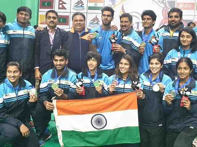 Indian athletes at the 13th South Asian Games (Twitter/@akashvanisports)