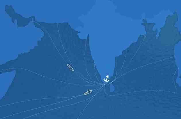 Location of the Vizhinjam port. 
