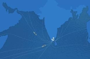 Location of the Vizhinjam port.