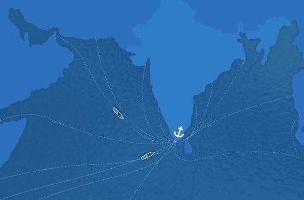 Location of the Vizhinjam port.