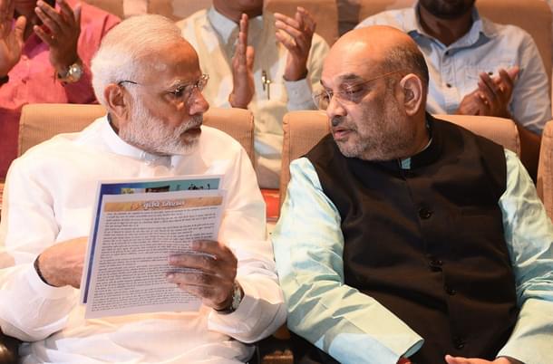 Prime Minister Narendra Modi with BJP President Amit Shah. (Vipin Kumar/ Hindustan Times via Getty Images) 