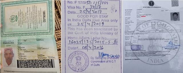 Kero’s documents that he used for arriving in and for stay in India. (Swati Goel Sharma)