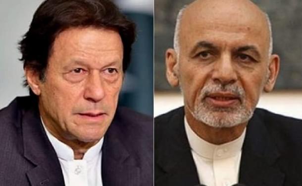Pakistan PM Imran Khan and Afghan President Ashraf Ghani (Pic Via Twitter)