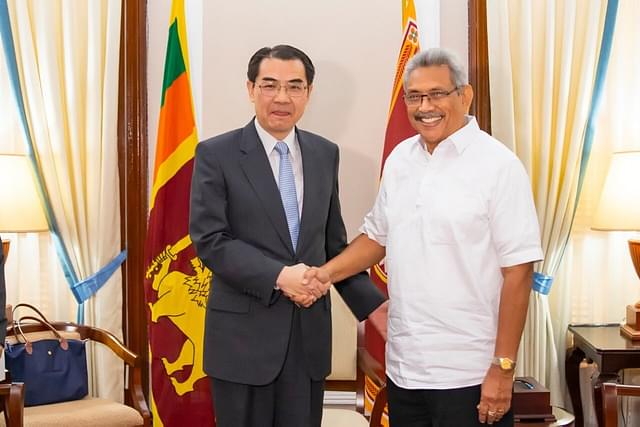 Sri Lankan President Gotabaya Rajapaksa with Chinese official (Representative Image) (Pic Via Twitter)