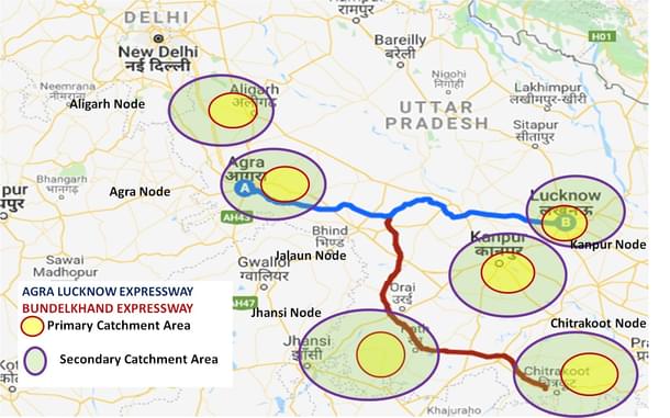 Nodes of the Bundelkhand Defence Industrial Corridor. (UPEIDA)