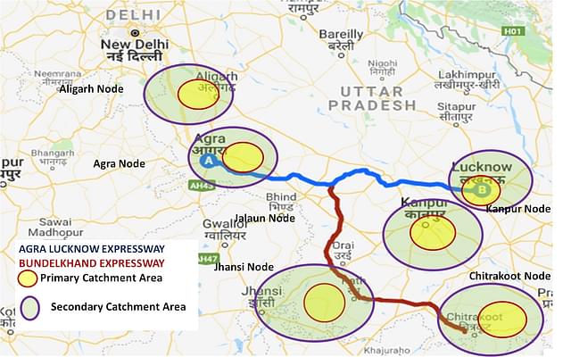 Nodes of the Bundelkhand&nbsp;Defence Industrial Corridor. (UPEIDA)