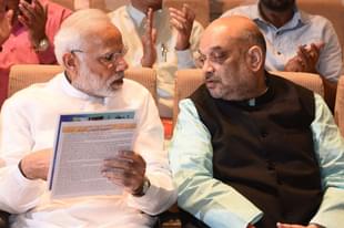 Prime Minister Narendra Modi with BJP President Amit Shah. (Vipin Kumar/ Hindustan Times via Getty Images) 