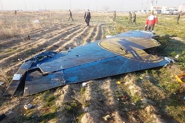 Debris from the Ukranian plane crash (Pic Via Twitter)