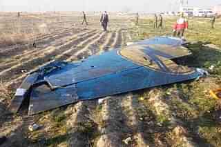 Debris from the Ukranian plane crash (Pic Via Twitter)