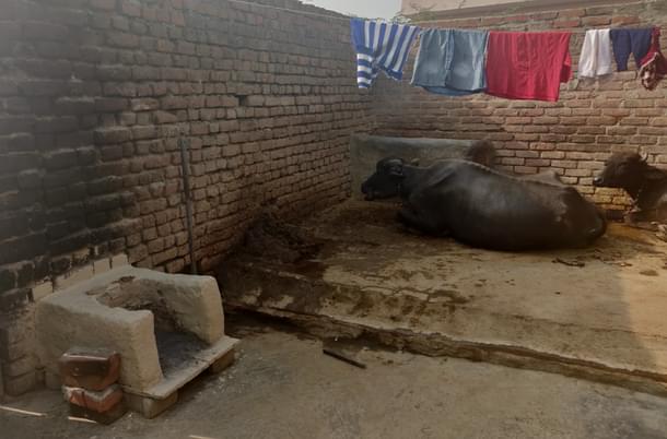 The earthen stove at Lokesh’s house