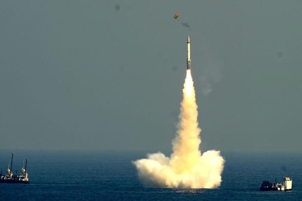 A representative image of an SLBM launch. 