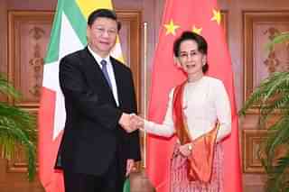 Chinese President Xi Jinping With Myanmar’s State Counsellor Aung San Suu Kyi (Pic Via Twitter)