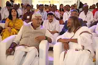 AOL’s Sri Sri Ravishankar with Gajendra Singh Shekhawat, Union Minister for Jal Shakti.