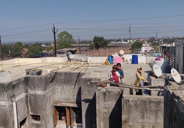 The rooftop on which a makeshift madrassa was operating. (Swati Goel Sharma/Swarajya Magazine)