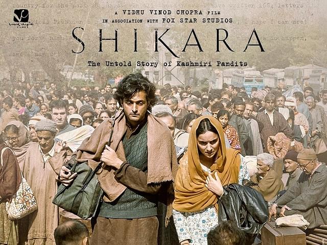 The poster of the upcoming film ‘Shikara: The Untold Story of Kashmiri Pandits’ (Twitter/@VVCFilms)