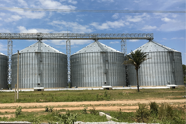 Silos used for foodgrain storage.&nbsp;