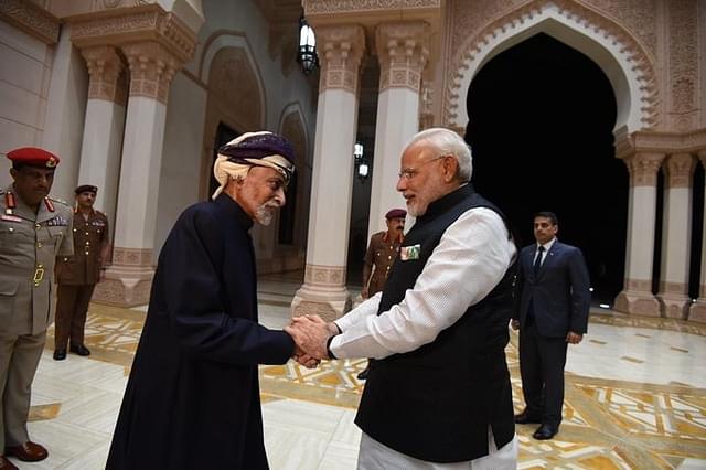 PM Modi with late Oman Sultan Qaboos bin Said Al (Source: @narendramodi/Twitter)