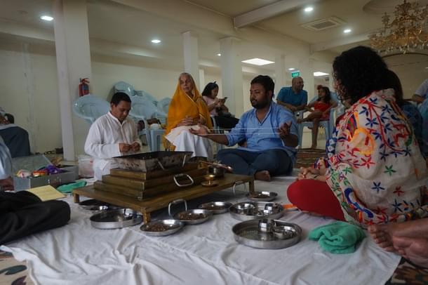 Siddhartha at Arya Samaj temple.
