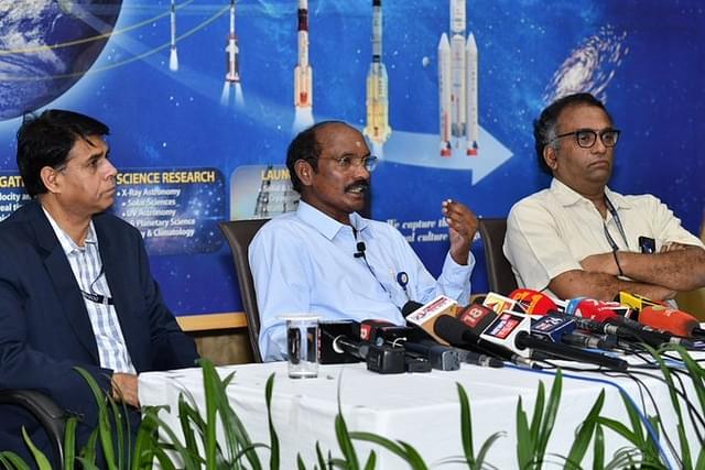 ISRO Chief K Sivan during the press conference in Bengaluru (Pic Via Twitter)