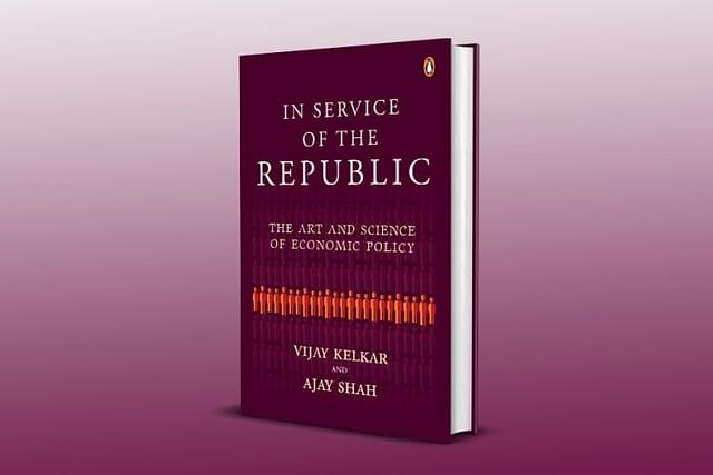 The cover of <i>In The Service of The Republic: The Art and Science of Economic Policy </i>by  Vijay Kelkar and Ajay Shah.