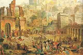 Massacre of the Jews of Metz during the First Crusade, by Auguste Migette (1802-1884) (Source: <a href="https://commons.wikimedia.org/wiki/File:Massacre_of_Jews.jpg">commons.wikimedia.org/wiki/File:Massacre_of_Jews.jpg</a>)
