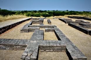 Lothal: The well planned township with two broad hierarchical  resident areas is the hallmark of Harappan civilisation. 