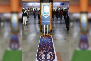 The Fit India Squat Machine at Delhi’s Anand Vihar station. 