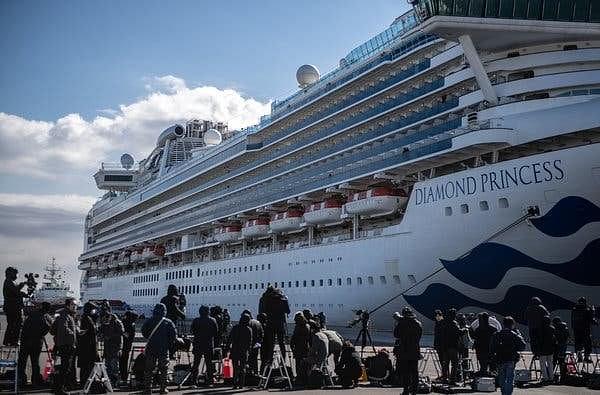 Cornonavirus-hit Cruise Ship Diamond Princess (Pic Via Twitter)