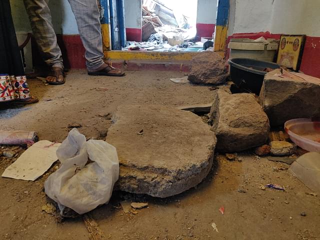 The stones that were thrown in Raju and Pushpa’s house&nbsp;