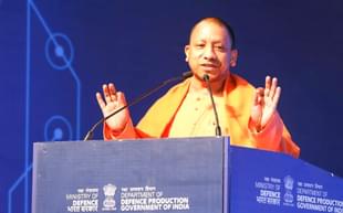 UP CM Yogi Adityanath at DefExpo 2020 (Twitter/@CMOfficeUP)