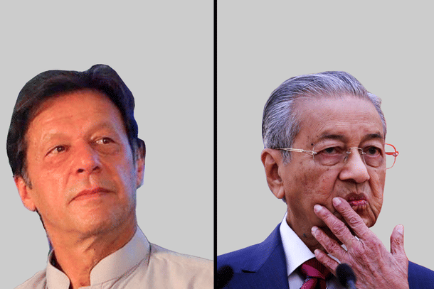 Pakistan Prime Minister Imran Khan and Malaysian Prime Minister Mahathir Mohamad