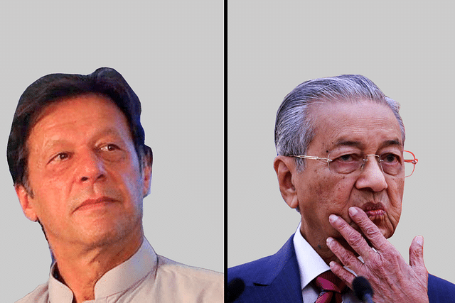 Pakistan Prime Minister Imran Khan and Malaysian Prime Minister Mahathir Mohamad 