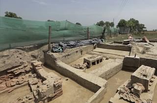 A scene from the excavated site at Sanauli (Source: @LiveHIndia/Twitter)&nbsp;
