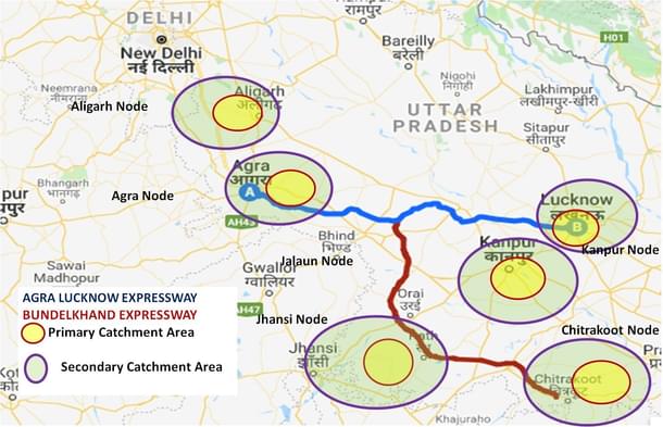 Nodes of the Bundelkhand Defence Industrial Corridor. (UPEIDA)