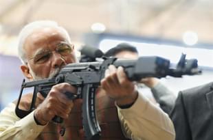 Prime Minister Narendra Modi at the Defence Expo in Lucknow on Wednesday.