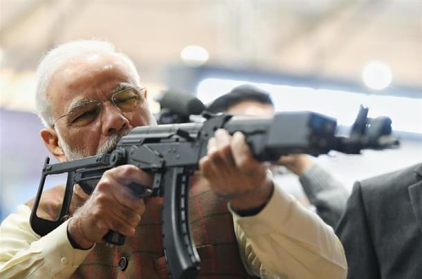 Prime Minister Narendra Modi at the Defence Expo in Lucknow on Wednesday.