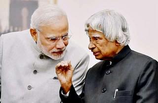 Prime Minister Narendra Modi with later former President APJ Abdul Kalam&nbsp;