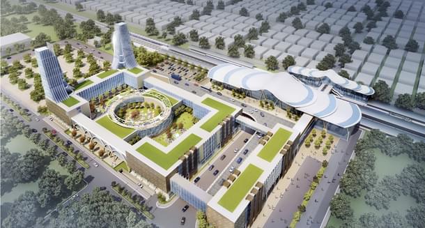 Redeveloped View of the Gomti Nagar Railway Station