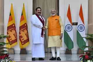 PM Modi with Sri Lankan PM Mahinda Rajapaksa (Representative Image) (Pic Via Twitter)