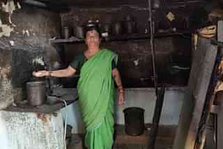 Radhabai in her house that was completely gutted on the night of 12 January&nbsp;