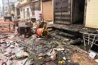 Damage caused in Hindu majority area (Pic via Rahul Pandita)