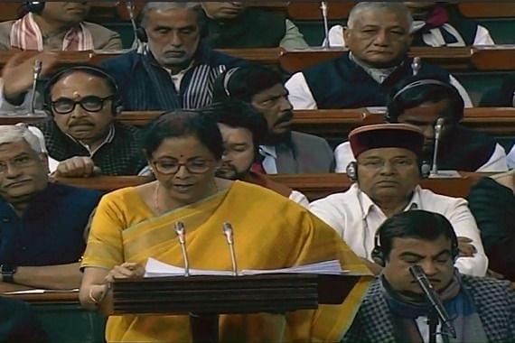 FM Sitharaman delivering budget 2020 speech (Pic Via Twitter)