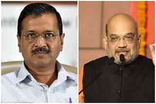 Delhi CM Arvind Kejriwal and Union Home Minister Amit Shah.&nbsp;