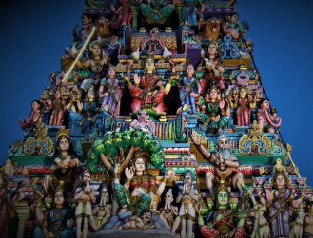 Goddess as Dakshinamurthy: Veeramakali Temple in Singapore.