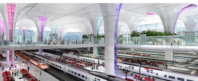 Blueprint for the New Delhi Railway Station with 3-proposed levels.