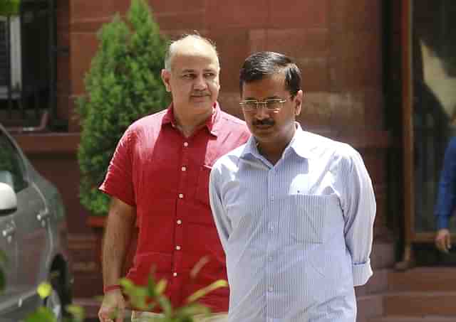 Delhi CM Arvind Kejriwal and Deputy CM Manish Sisodia  (Sanjeev Verma/Hindustan Times via Getty Images)