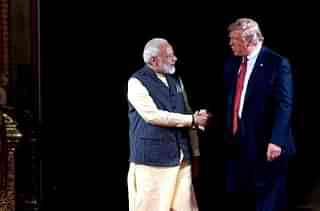 President Donald J. Trump and Prime Minister Narendra Modi of India meet backstage Sunday, Sept. 22, 2019, at a rally in honor of Prime Minister Modi at NRG Stadium in Houston, Texas. (Official White House Photo)