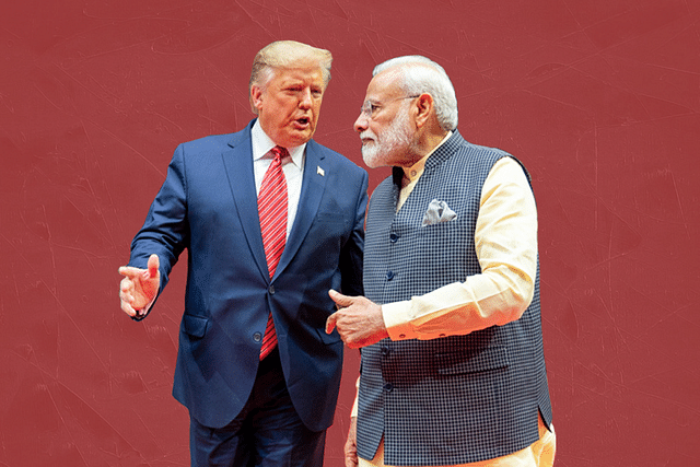 US President-elect Donald Trump with Prime Minister Narendra Modi. 